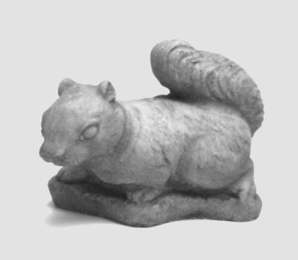 Stone Squirrel crouched down ready to run - Great for outdoor use